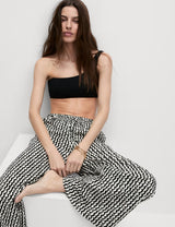 Pantalón pescador estampado de viscosa
