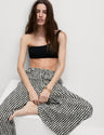 Pantalón pescador estampado de viscosa