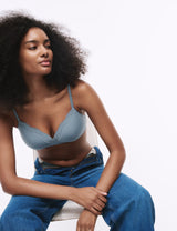 Sujetador sin aro de encaje con relleno