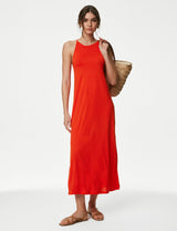 Vestido de tirantes de largo midi
