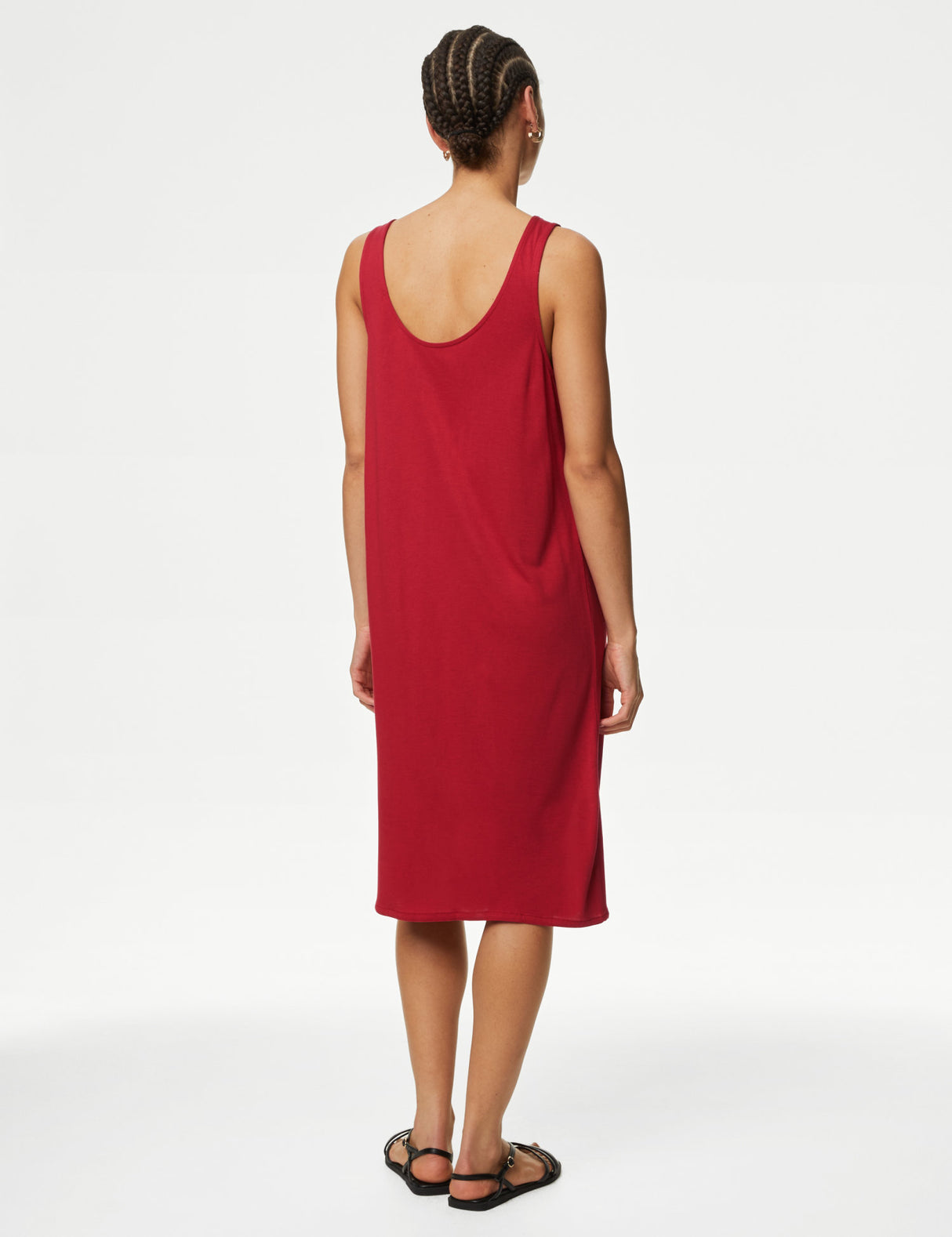 Vestido sin mangas de punto de algodón