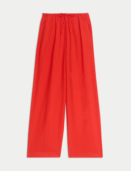 Pantalón de lino viscosa wide