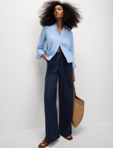 Pantalón de lino viscosa wide