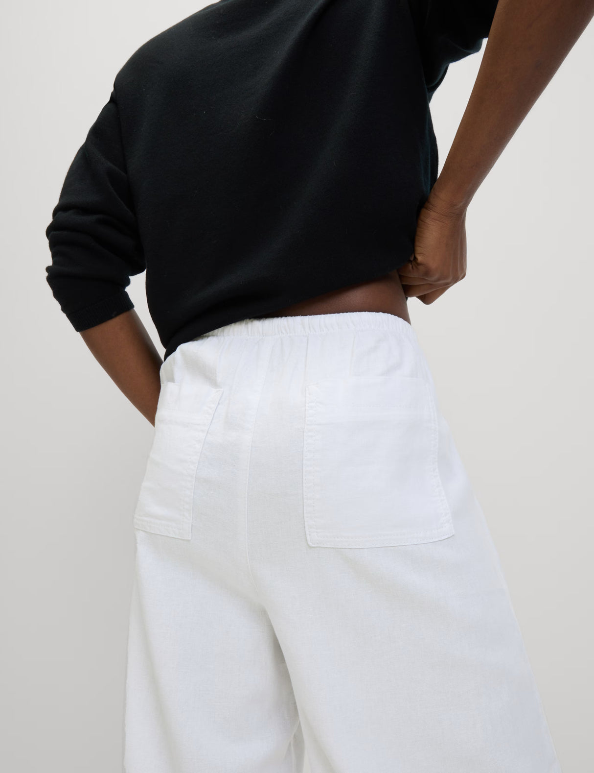 Pantalón de lino viscosa wide