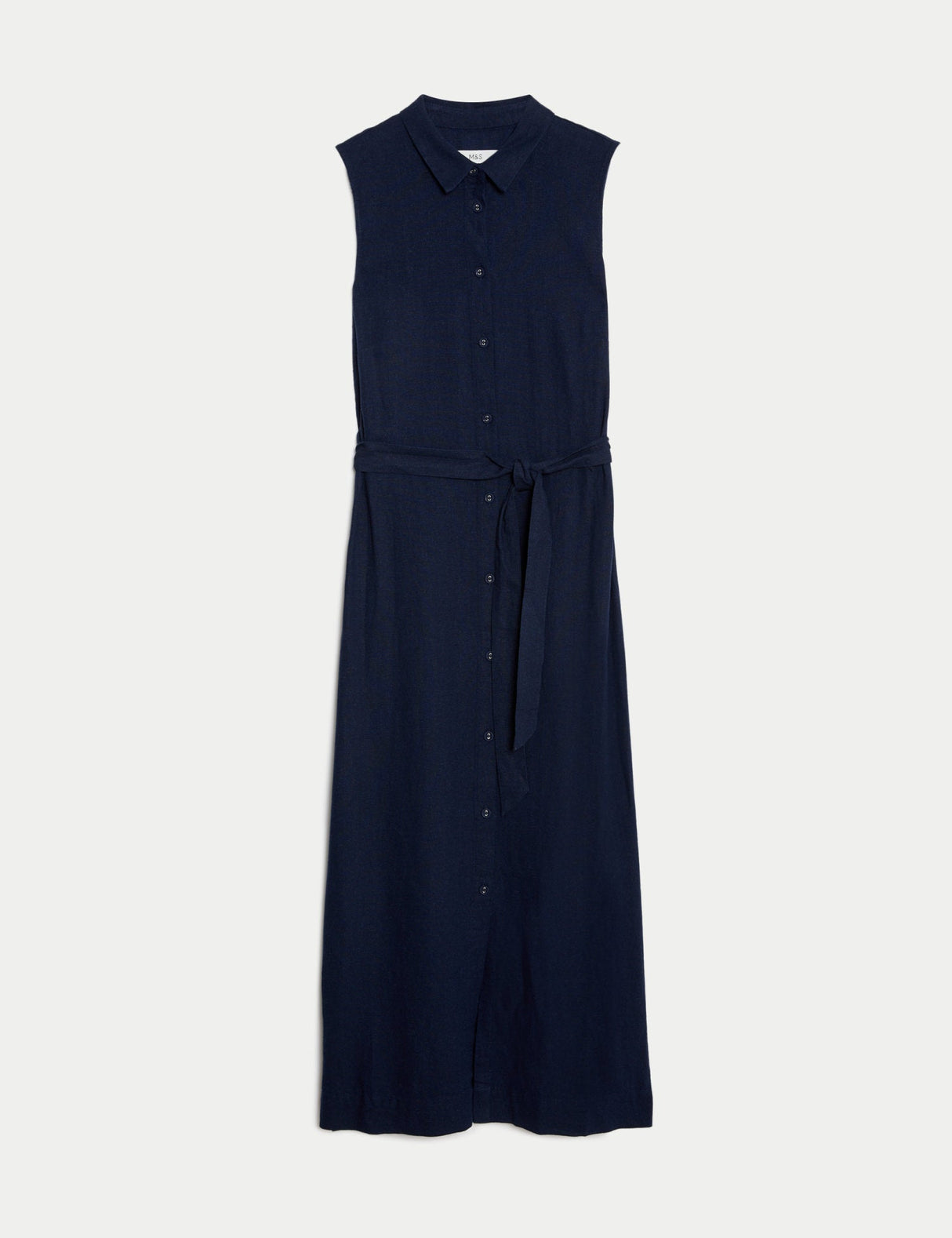 Traje de lino camisero sin mangas