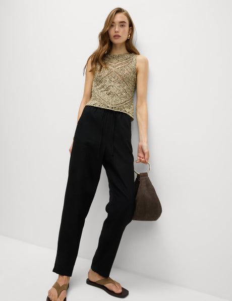 Pantalón de lino viscosa