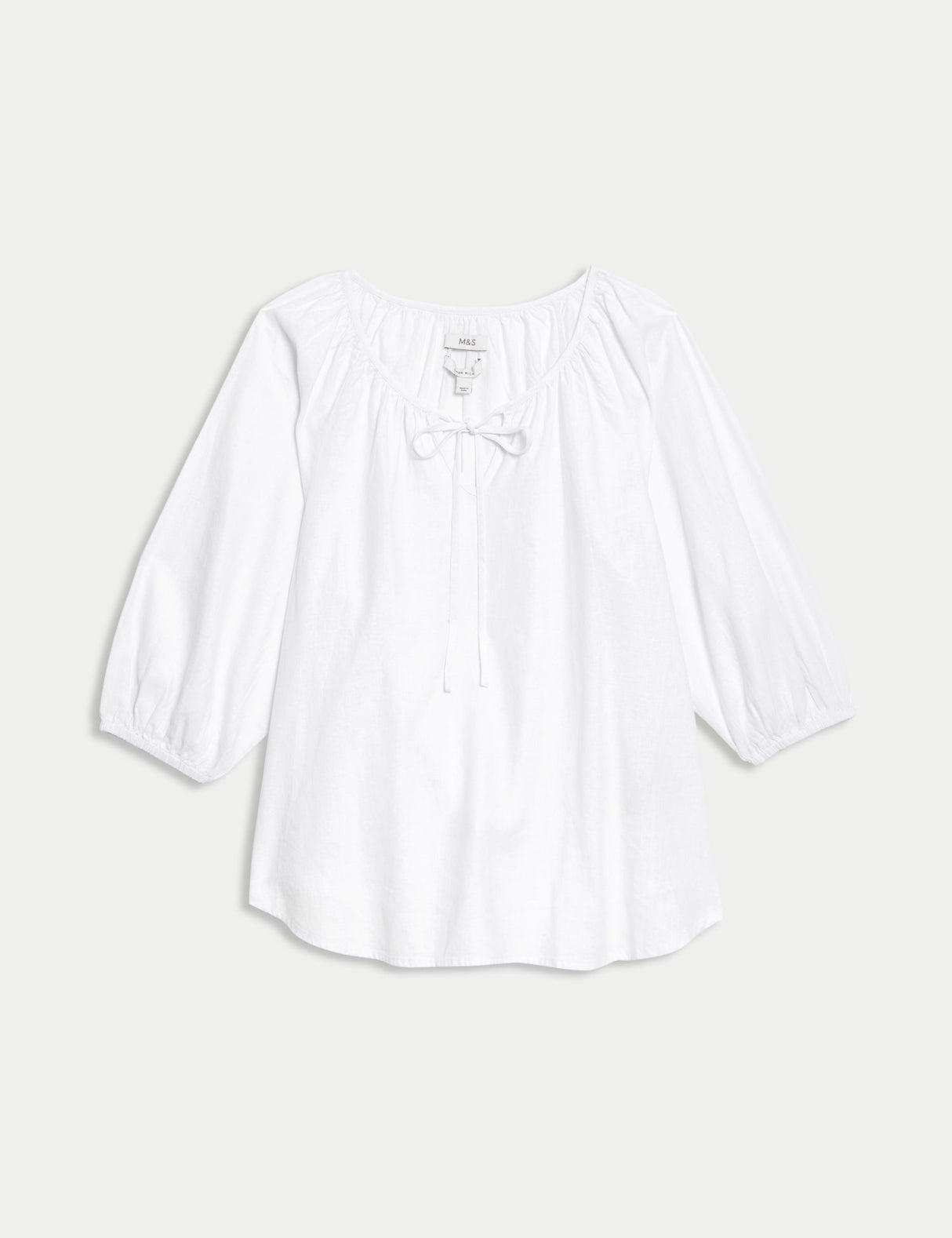 Blusa de lino manga semilarga