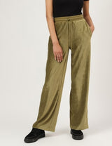 Pantalón jogger de terciopelo wide leg