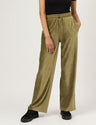 Pantalón jogger de terciopelo wide leg