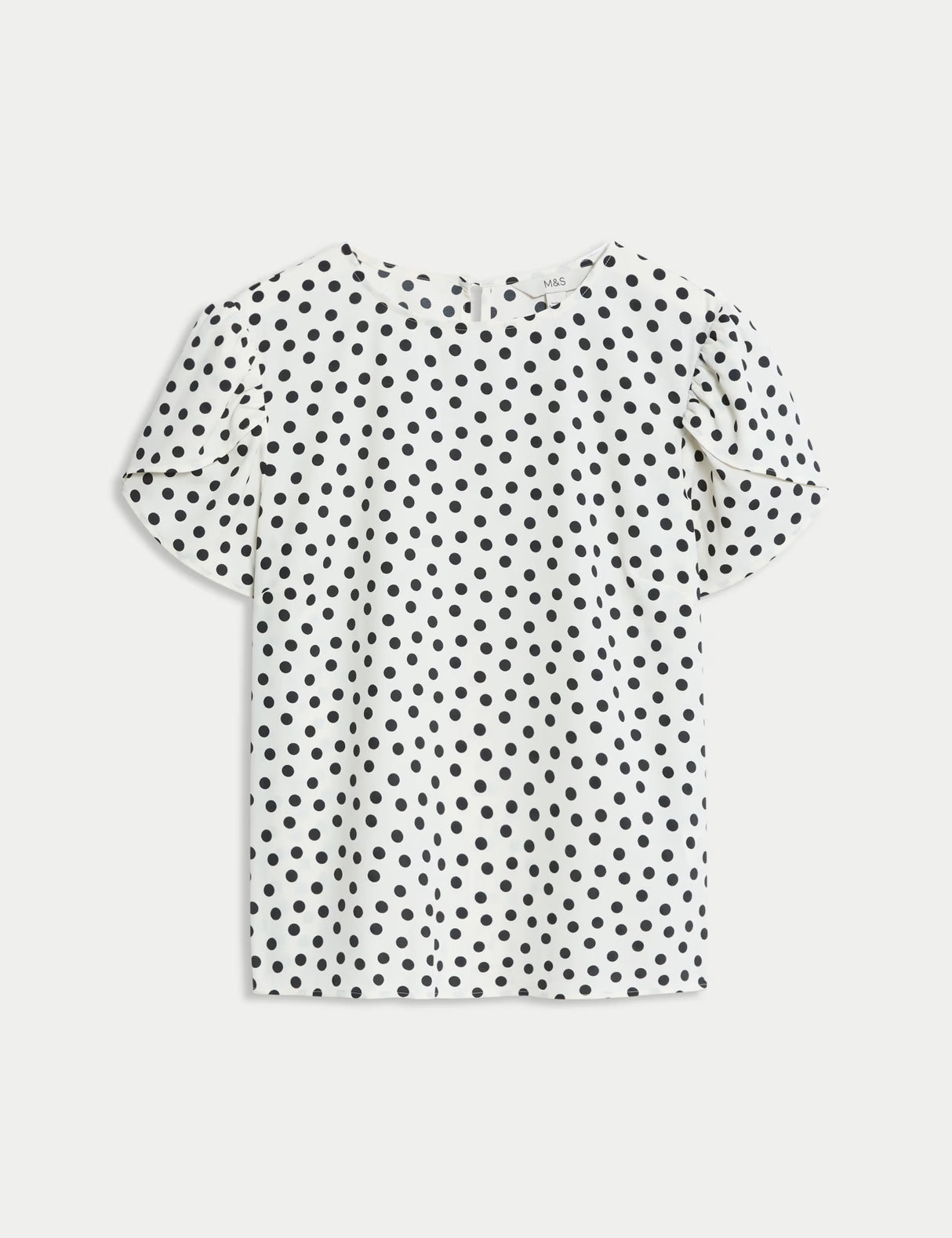 Blusa diseño de manga corta abullonada