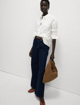 Blusa de manga larga con aplique floral