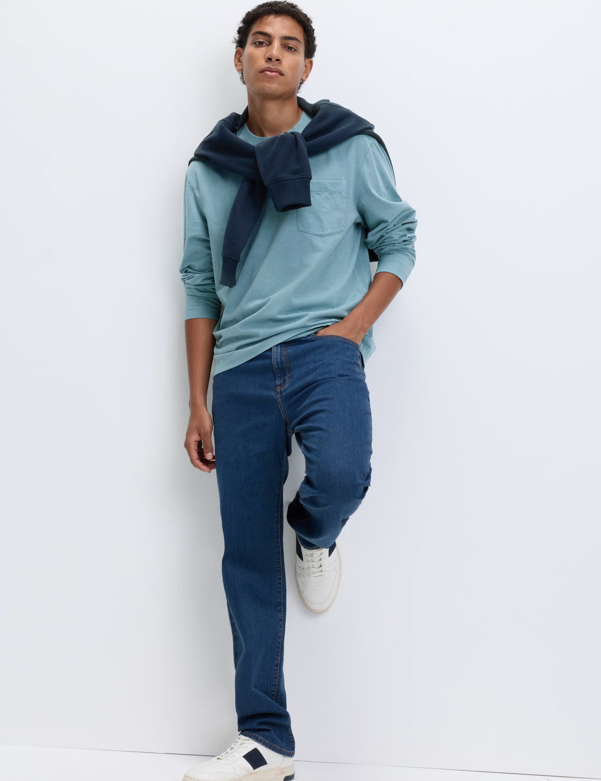 Camiseta de manga larga con bolsillo