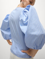 Blusa de manga larga abullonada