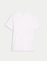 Camiseta de manga corta y cuello pico