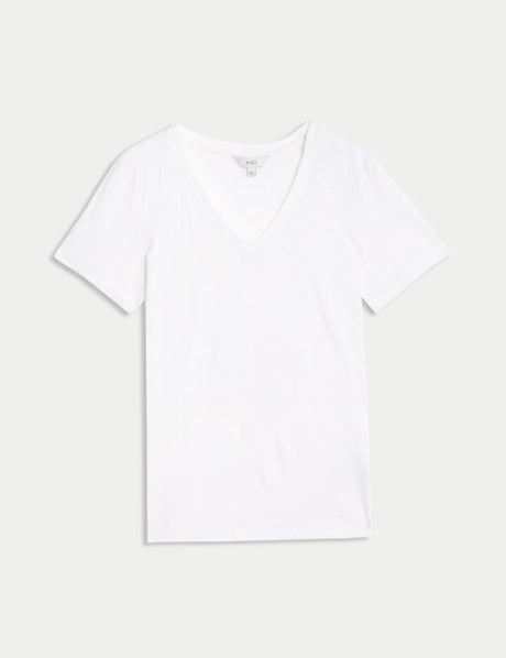 Camiseta de manga corta con escote pico Everyday