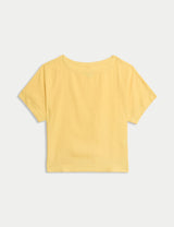 Blusa de lino de manga corta