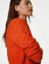 Jersey cuello pico textura