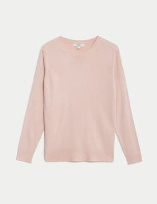 Jersey de cuello redondo de tejido cashmilon