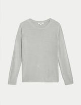 Jersey de cuello redondo de tejido cashmilon