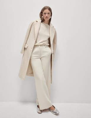 Jersey de cuello redondo de tejido cashmilon