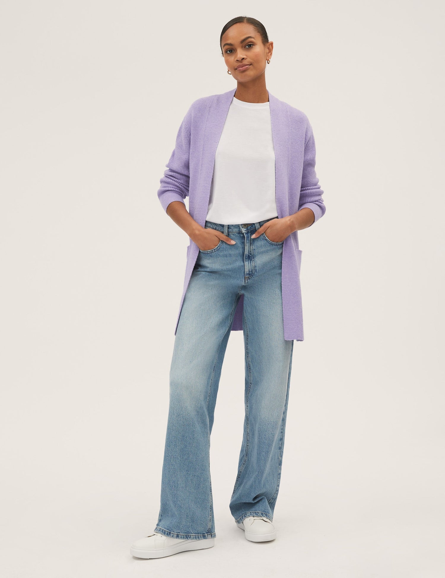 Cardigan con bolsillos