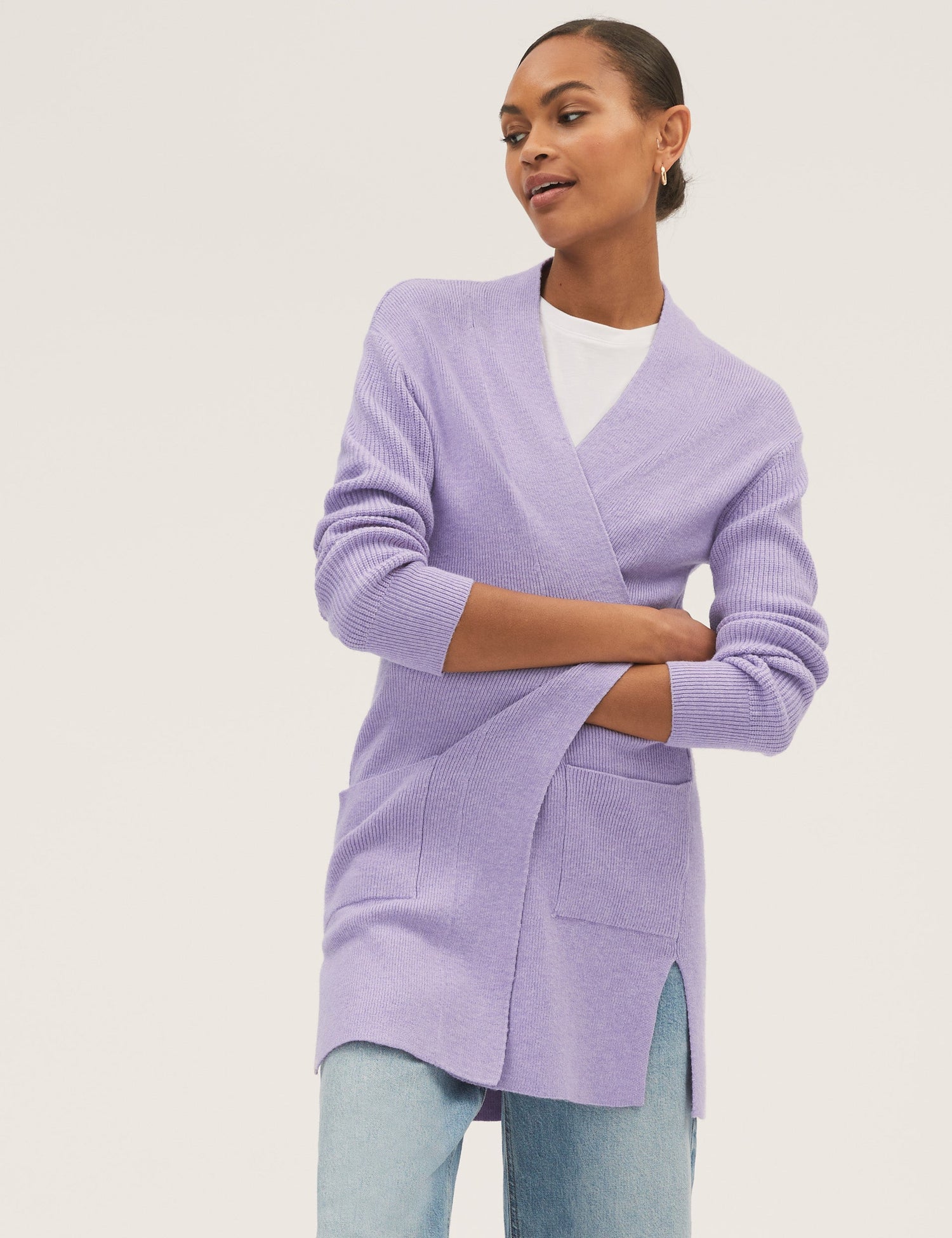 Cardigan con bolsillos