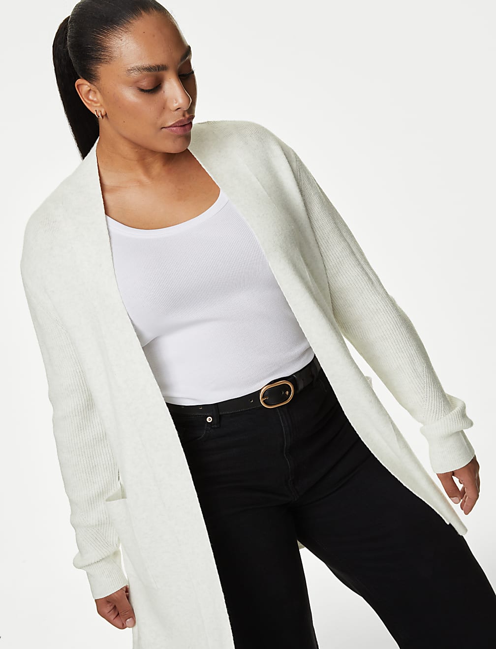 Cardigan con bolsillos