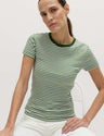 Camiseta de manga corta de rayas slim