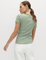 Camiseta de manga corta de rayas slim