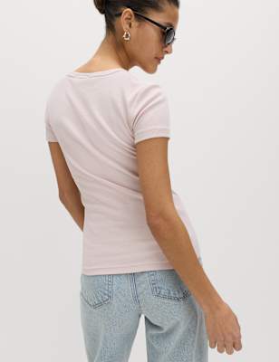Camiseta de manga corta de rayas slim