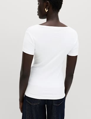 Camiseta de manga corta de rayas slim