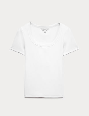 Camiseta de manga corta de rayas slim
