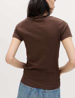 Camiseta de manga corta de rayas slim