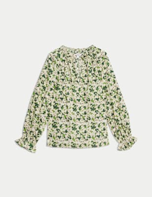 Blusa de manga larga estampada