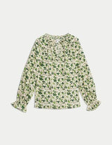 Blusa de manga larga estampada