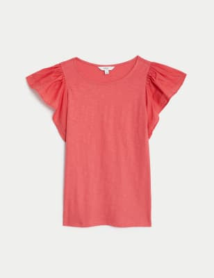 Top con mangas bordadas