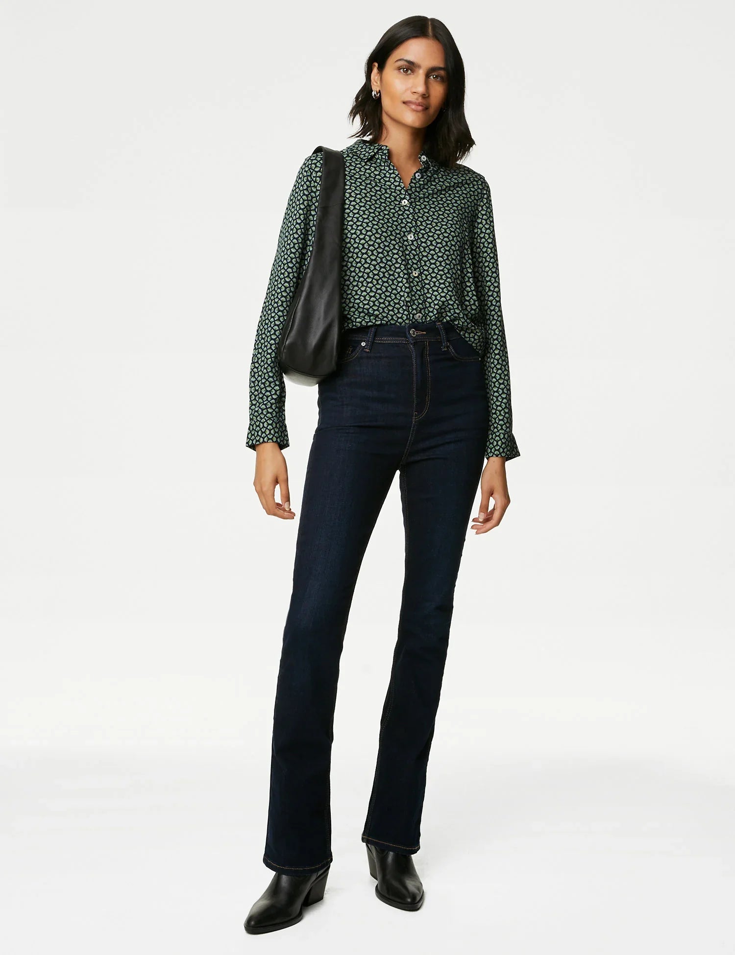 Blusa estampada de manga larga