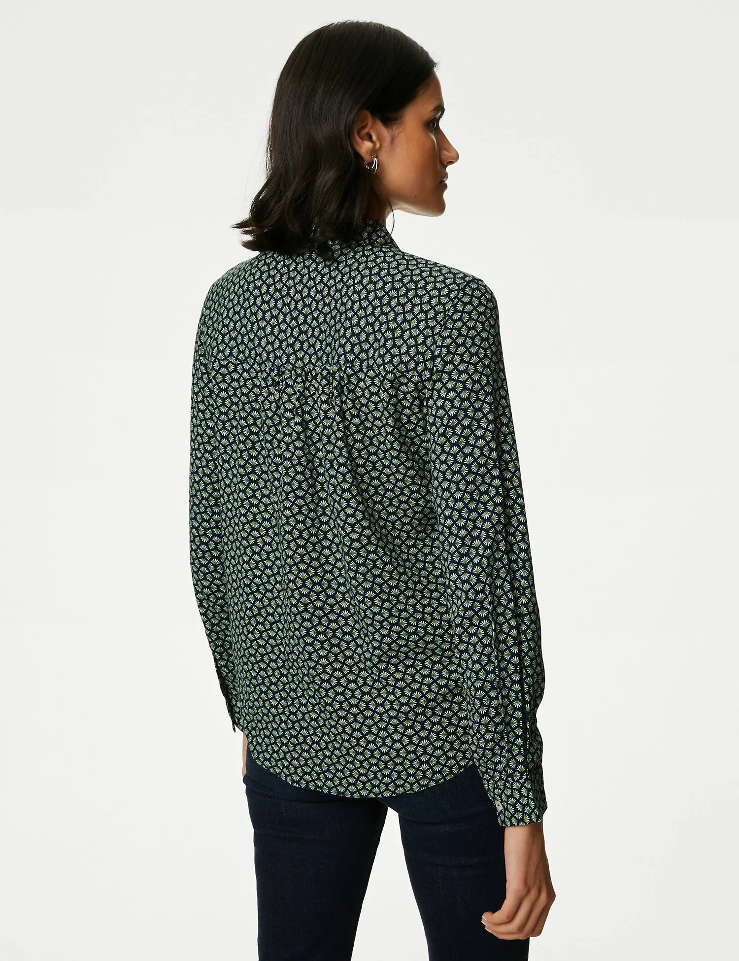 Blusa estampada de manga larga