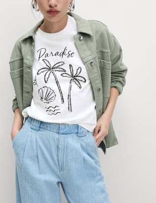 Top de manga corta diseño Boxy