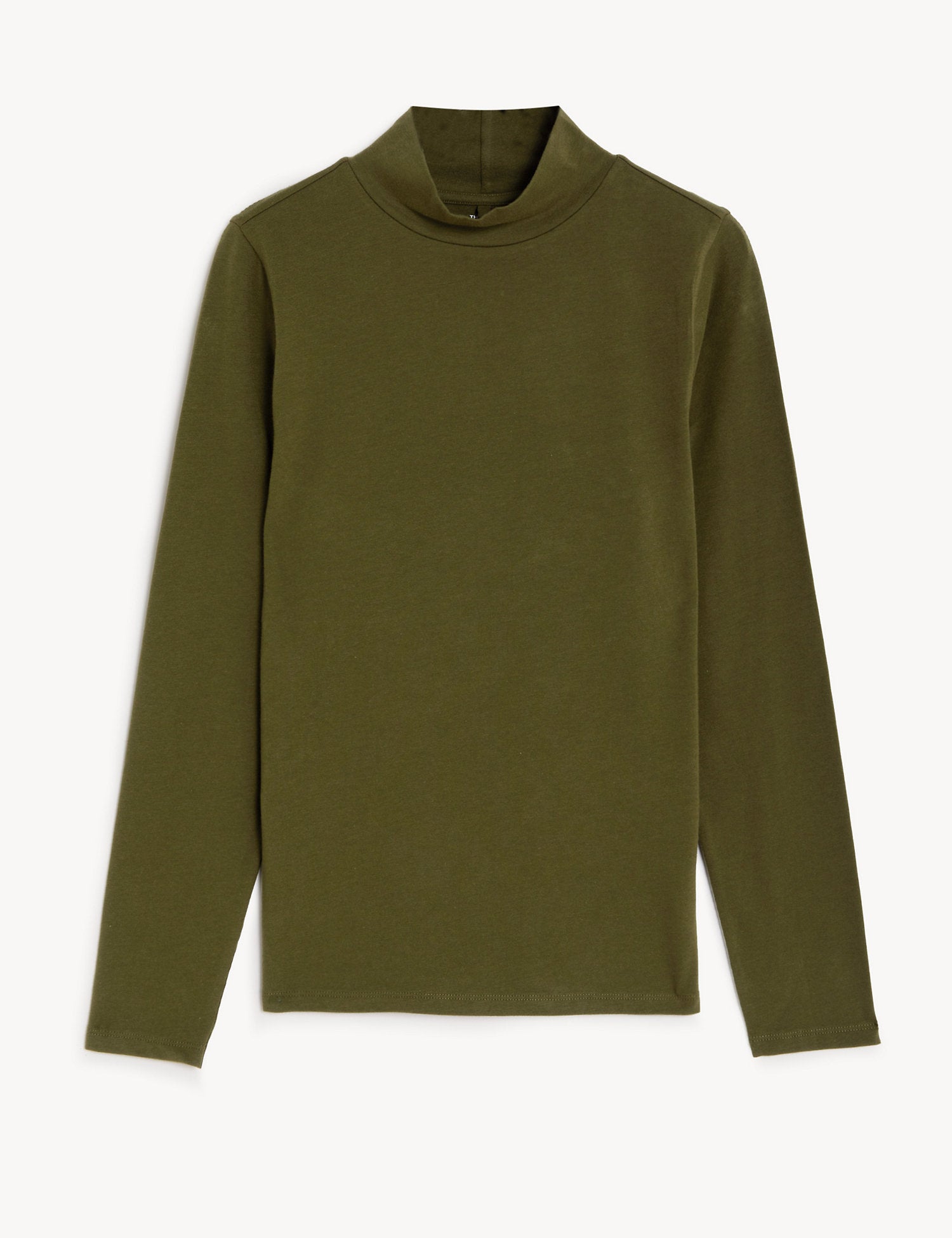 Camiseta básica manga larga cuello alto