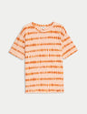 Camiseta básica de manga corta y escorte pico de corte relax