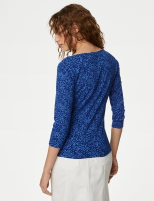 Camiseta de manga semilarga estampada