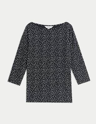 Camiseta de manga semilarga estampada