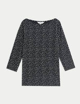 Camiseta de manga semilarga estampada