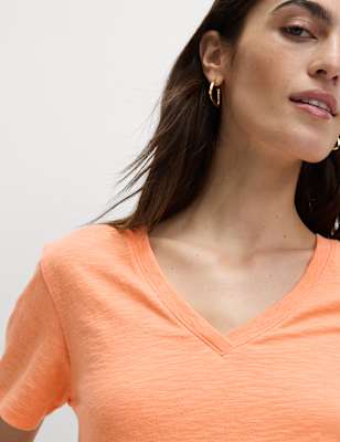 Camiseta de manga corta con escote pico Everyday