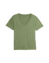 Camiseta básica de manga corta y escote en pico
