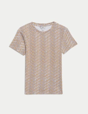 Camiseta estampada de manga corta