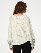 Blusa de manga larga bordada