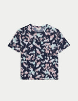 Camiseta estampada de manga corta de estilo relax