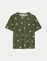 Camiseta estampada de manga corta de estilo relax